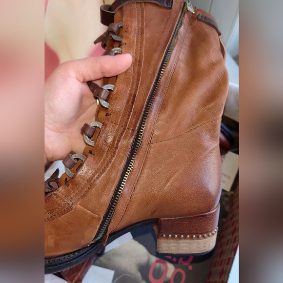 ‼️Rare‼️A.S.98 "Bardo" Brown Lace Up Boots Italian Leather with Metal Eyelets - Picture 8 of 12